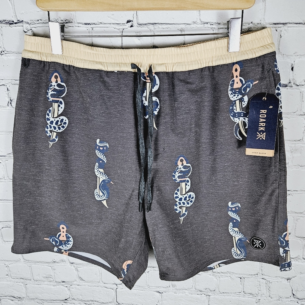 ROARK | Shorey Snake & Dagger hybrid board swim bathing suit shorts